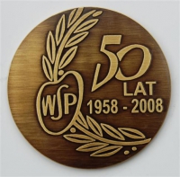Medal z Okazji 50 lecia WSP awers (proj. Jadwiga Grzelak)