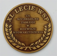 Medal z Okazji 40 lecia WSP awers (proj. Jadwiga Grzelak)